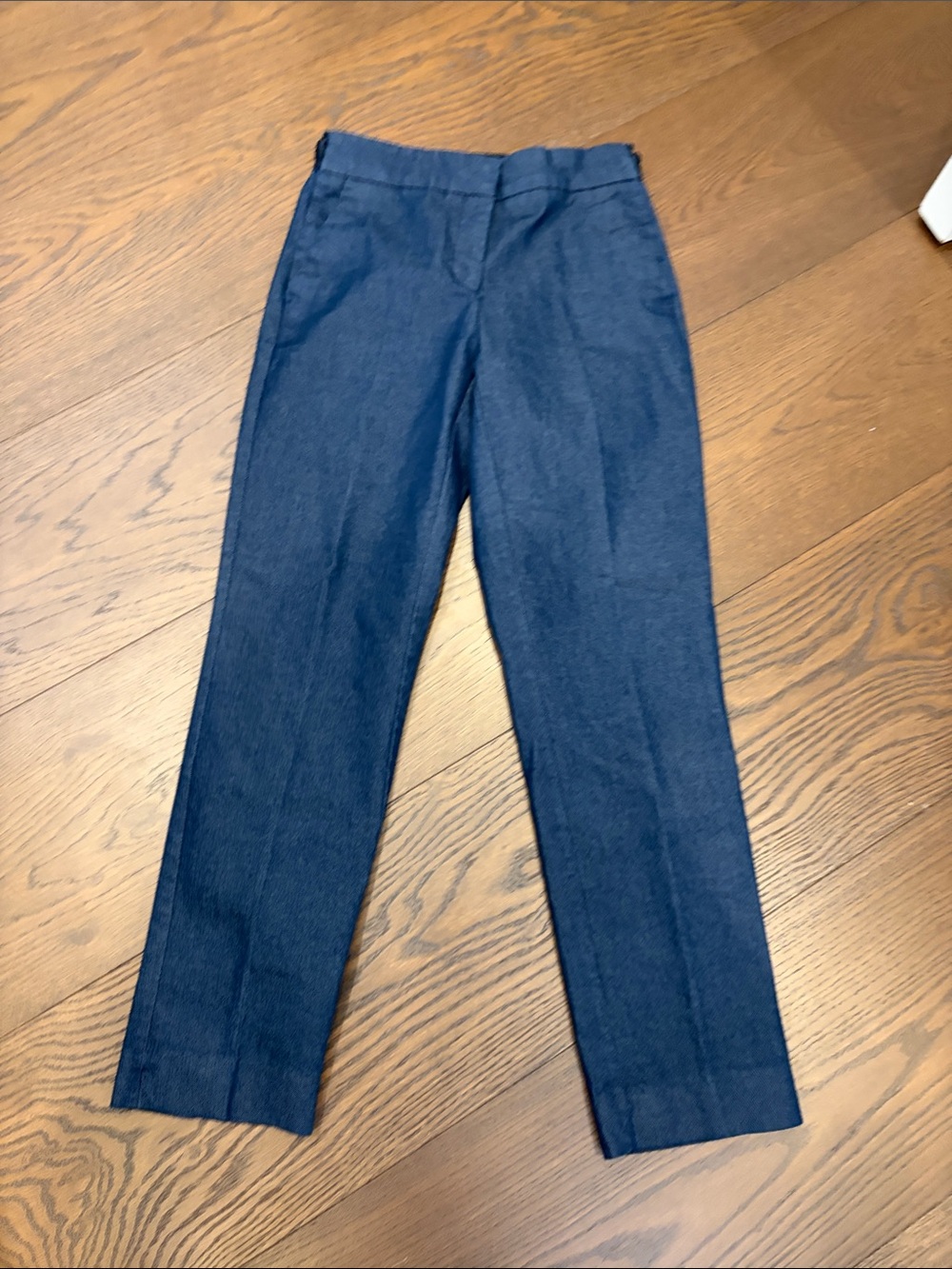 Zara Dark Blue Straight Leg Cropped Trouser Jeans Small